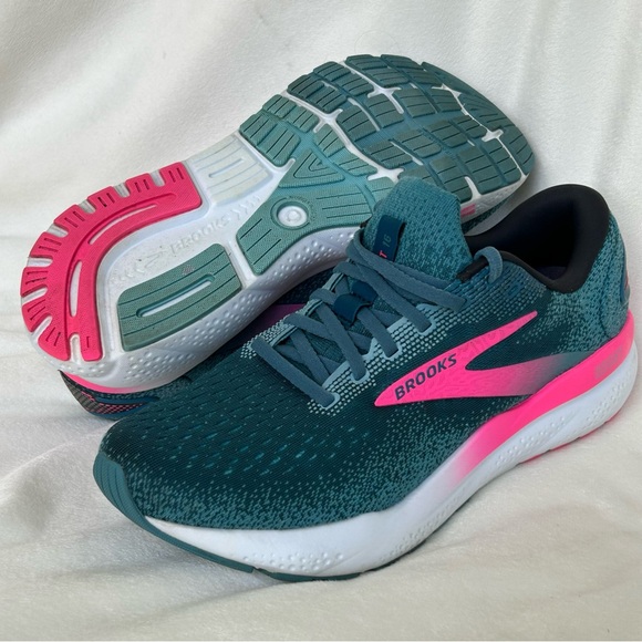 Brooks Ghost 16 size 10.5 B GTX Gore-Tex Moroccan Blue Pink Women Running Shoes - Picture 1 of 11